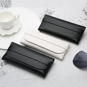 Minimalist Soft Leather Glasses Case – Slim Travel Eyeglasses Sleeve