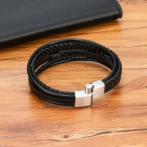 Atlas Braided Leather Bracelet