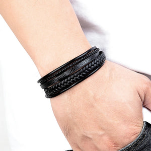 Atlas Braided Leather Bracelet