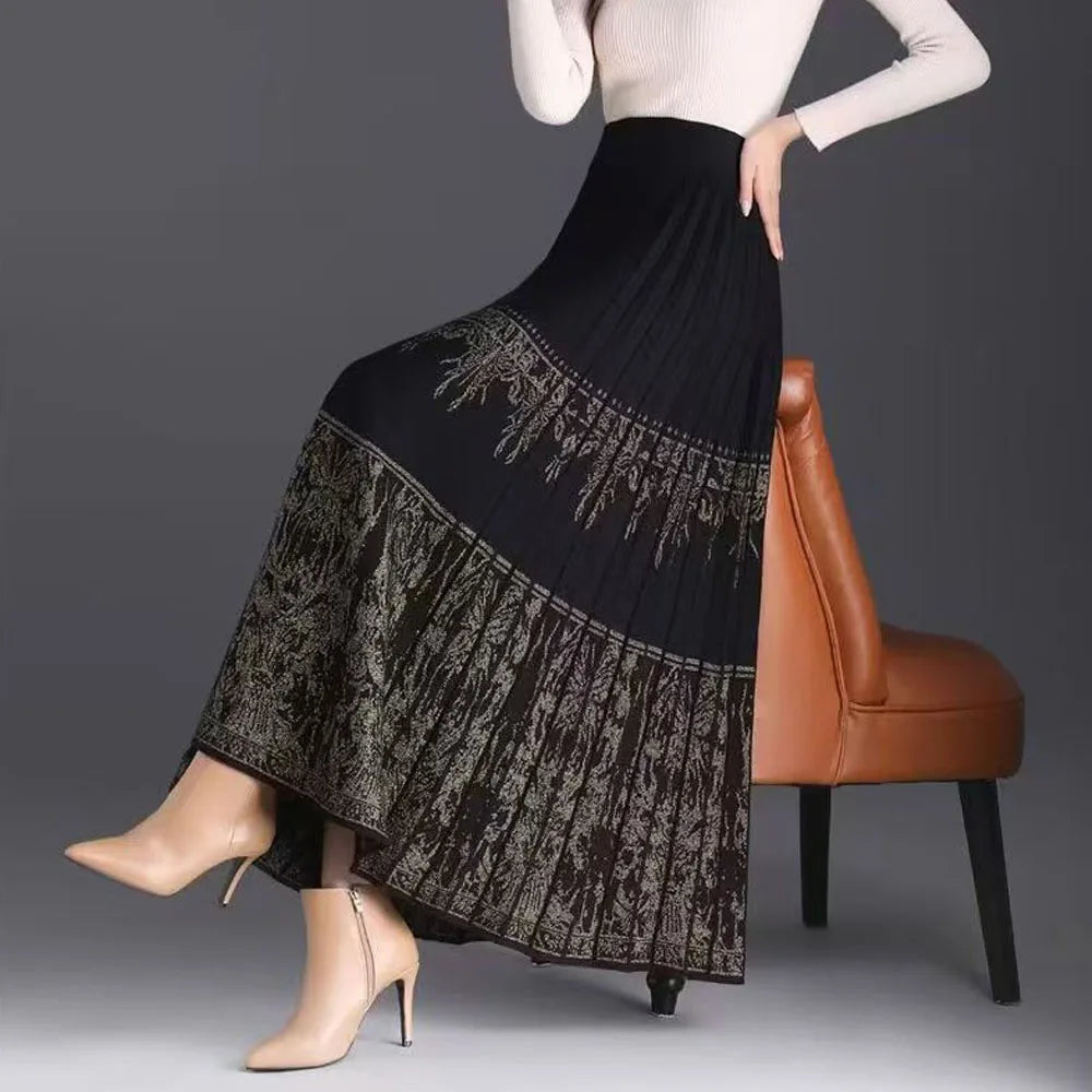 Fairy Shelly Pleated Knitted Skirt