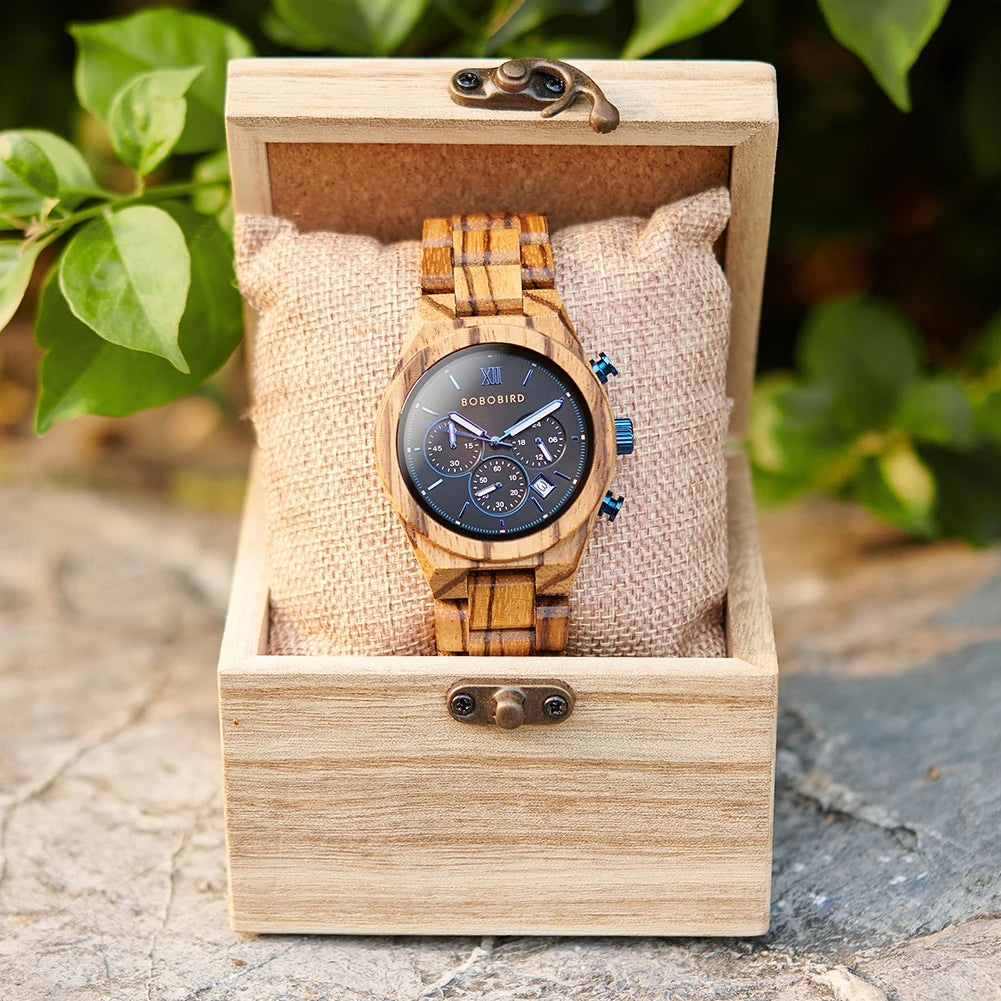 Wooden Chronograph Watch