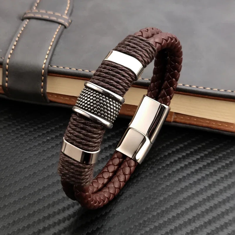 Heritage Braided Leather Bracelet