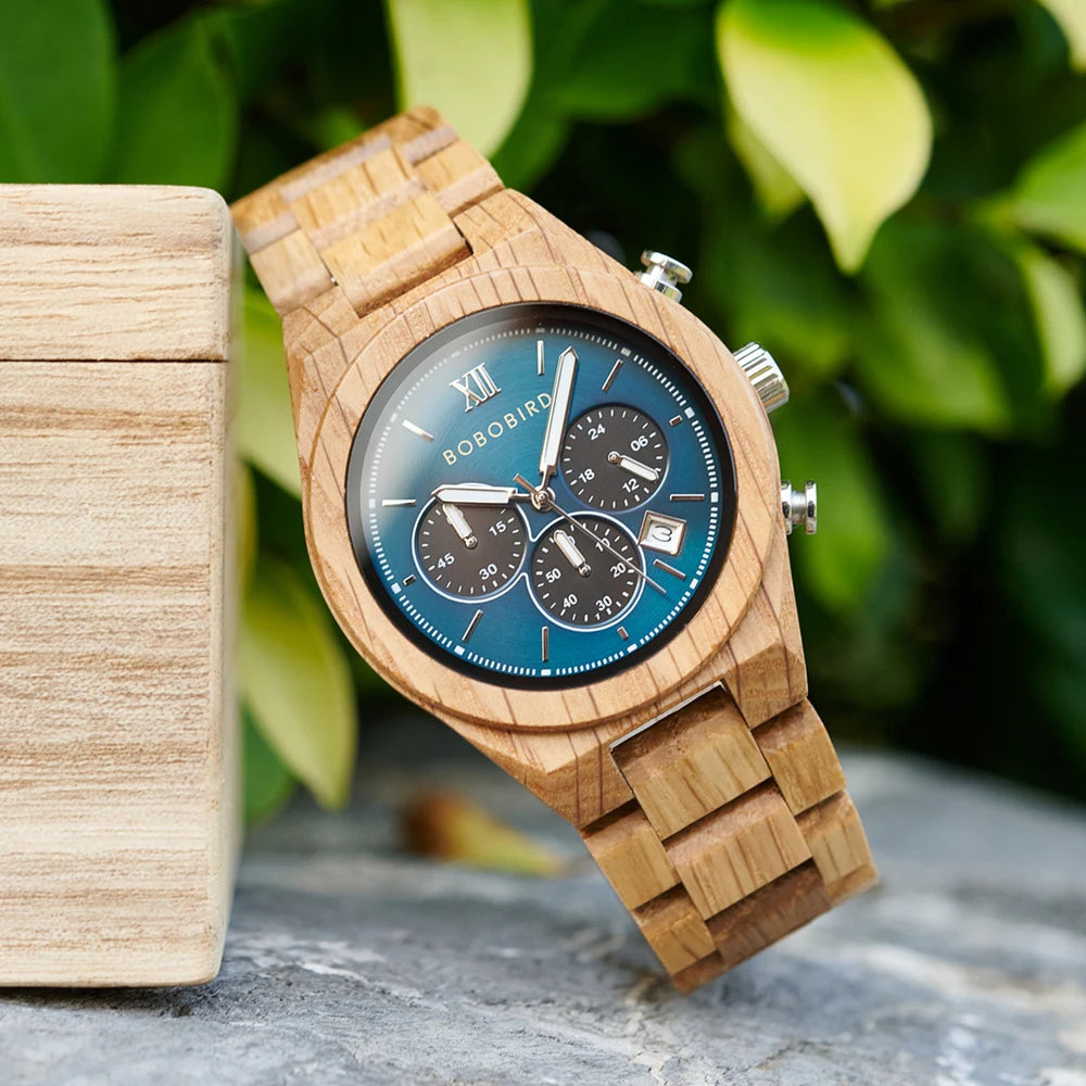 Wooden Chronograph Watch