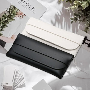 Minimalist Soft Leather Glasses Case – Slim Travel Eyeglasses Sleeve