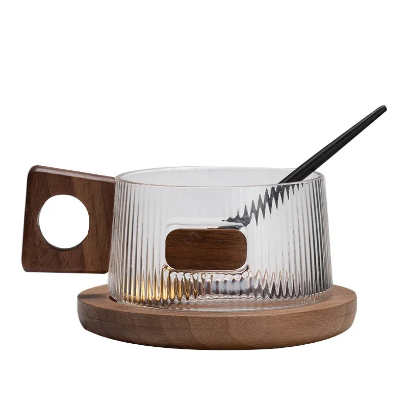 Coffee Cup with Wooden Handle