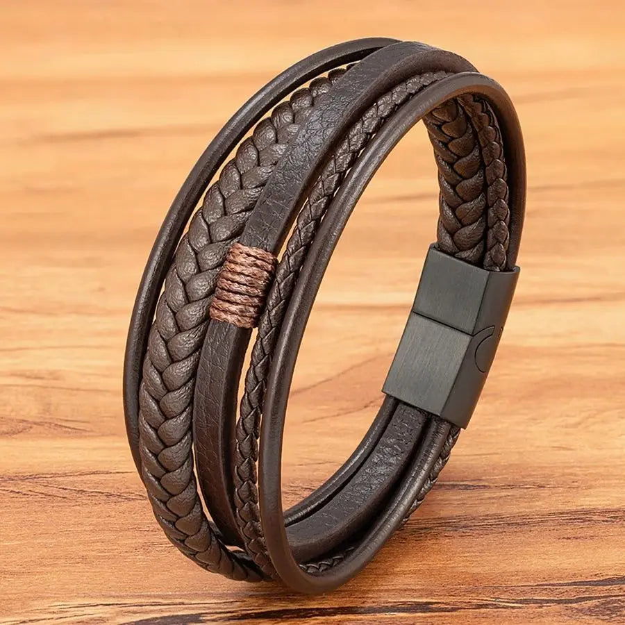 Atlas Braided Leather Bracelet