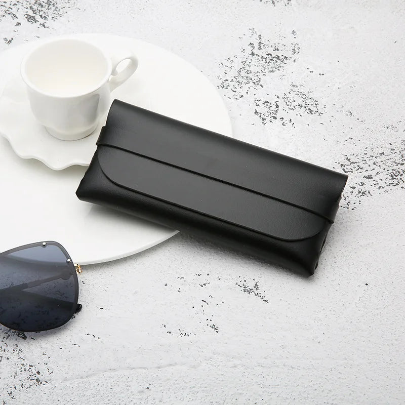 Minimalist Soft Leather Glasses Case – Slim Travel Eyeglasses Sleeve