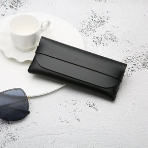Minimalist Soft Leather Glasses Case – Slim Travel Eyeglasses Sleeve