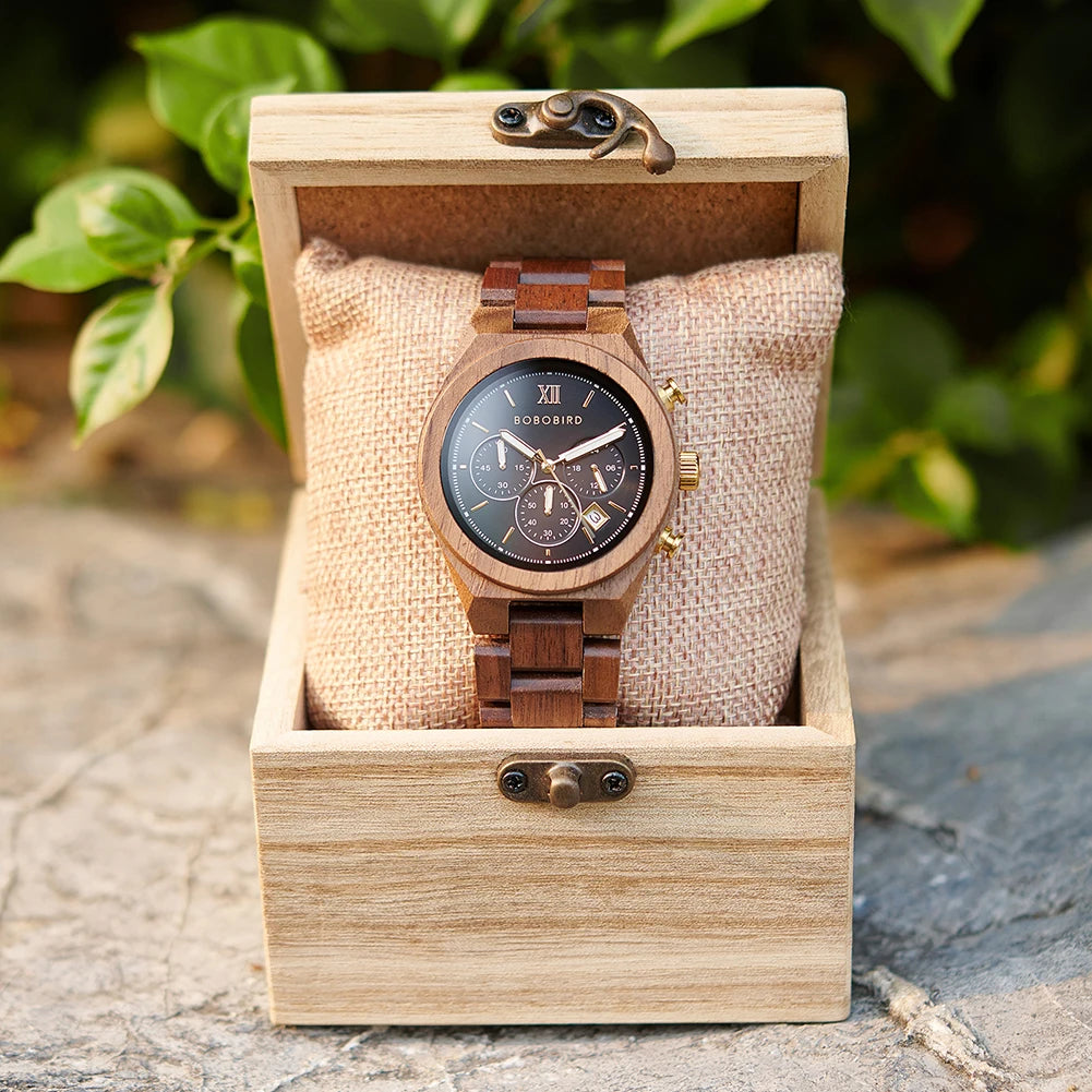 Wooden Chronograph Watch