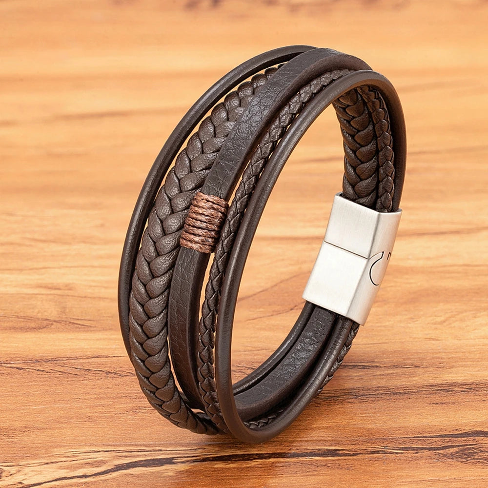 Atlas Braided Leather Bracelet