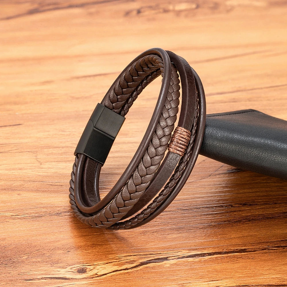 Atlas Braided Leather Bracelet
