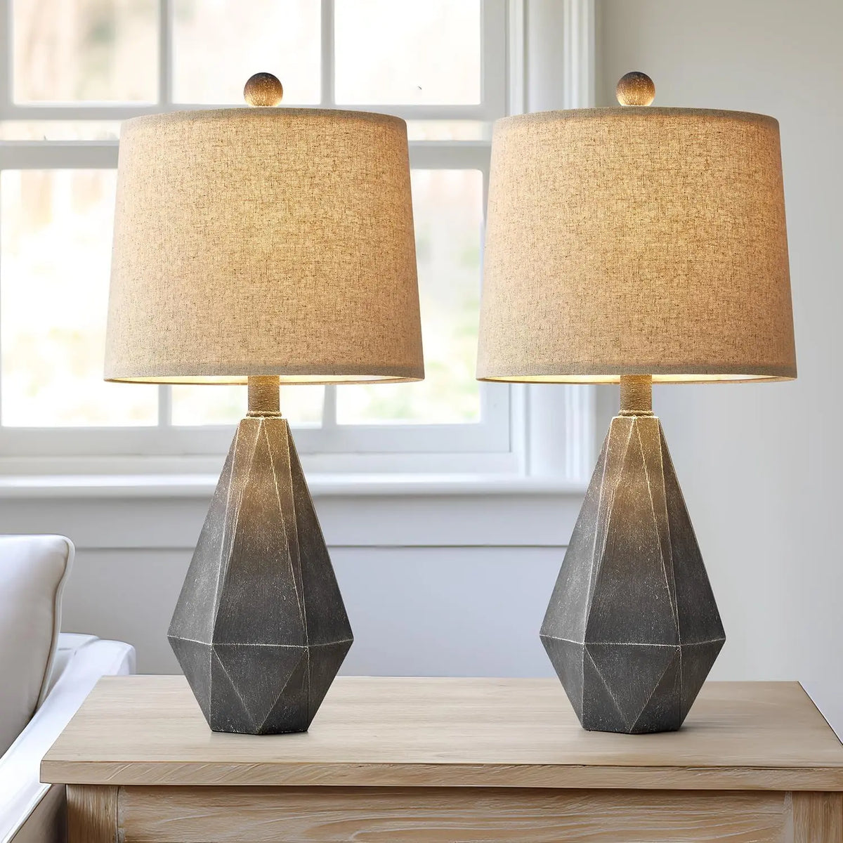 Modern Geometric Bedside Lamp