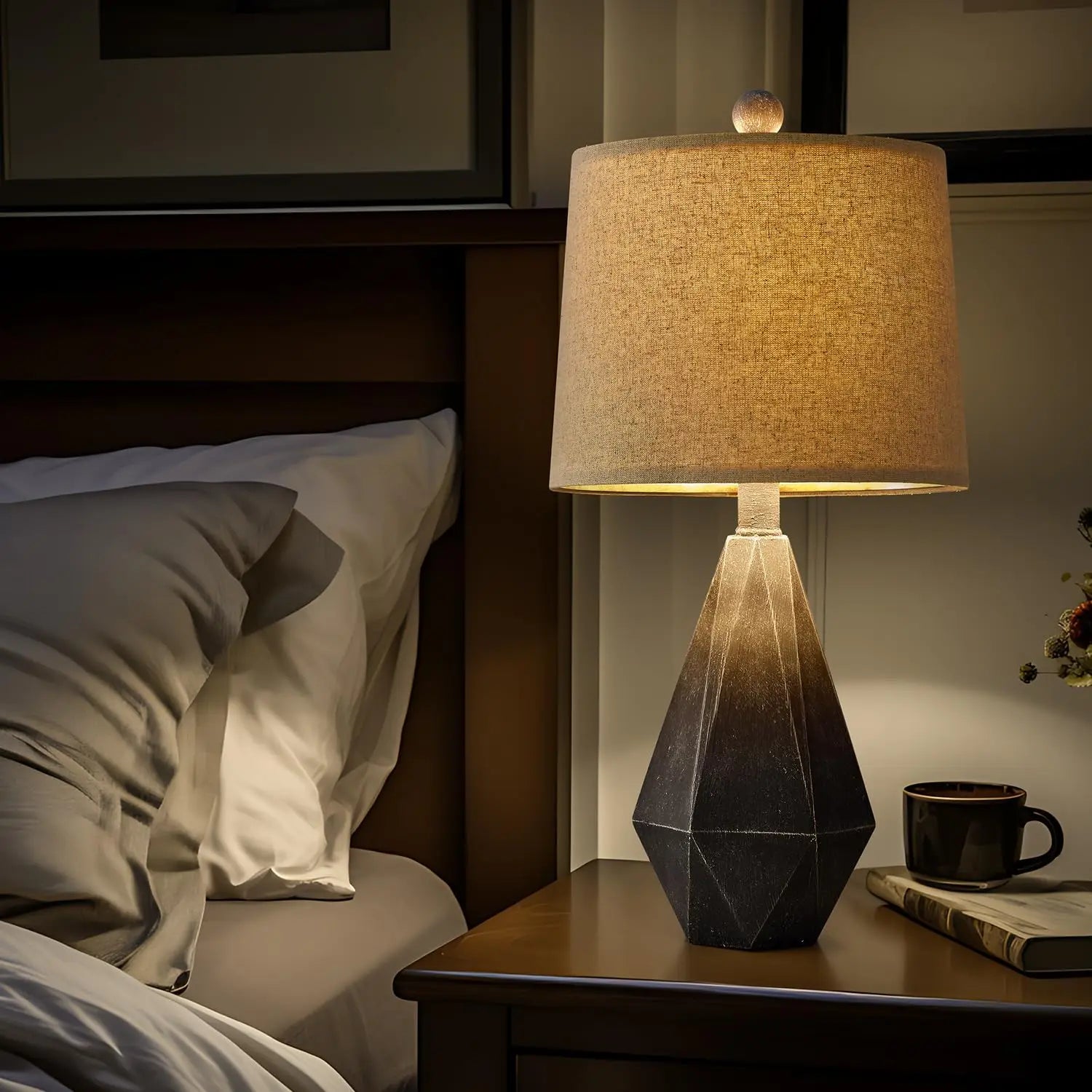 Modern Geometric Bedside Lamp