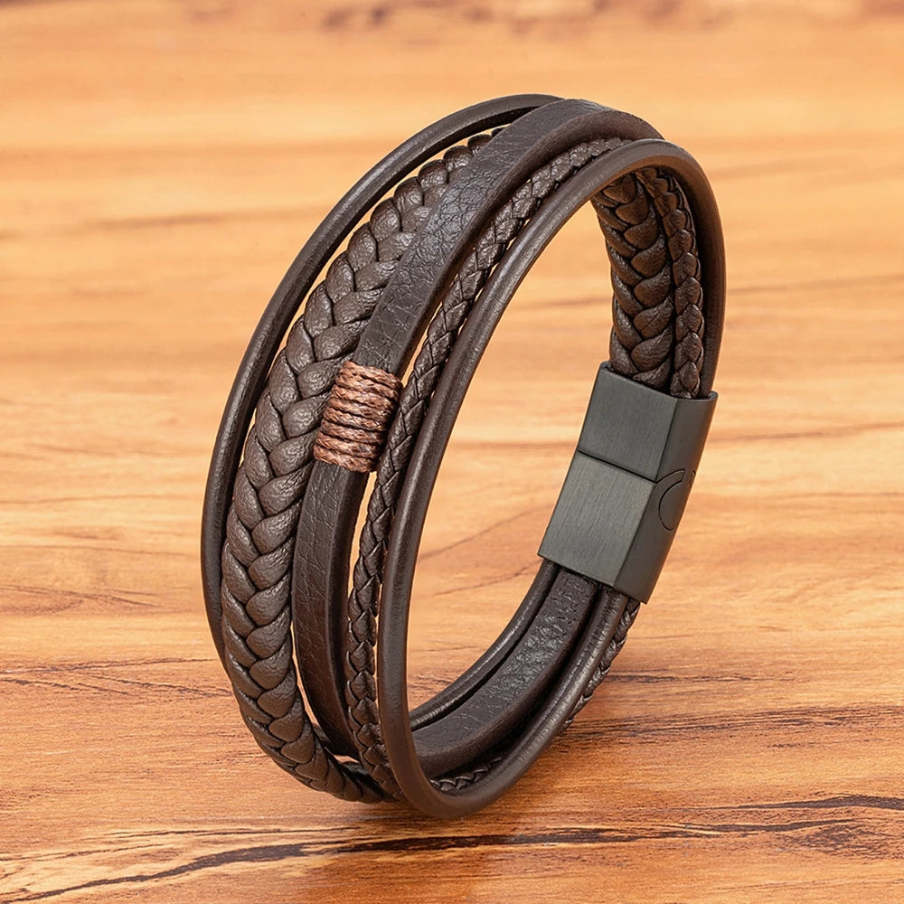 Atlas Braided Leather Bracelet
